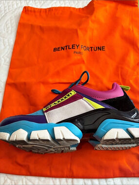 Bentley Fortune BF-LXXXVI Multi-pink/purple Color Block Sneakers US 6.5